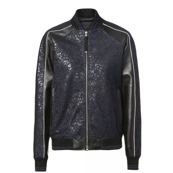 $1495 Diesel Women’s Black Gold Lorette Black Leather Jacket Size IT-38 / US- XS